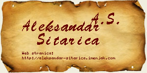 Aleksandar Sitarica vizit kartica